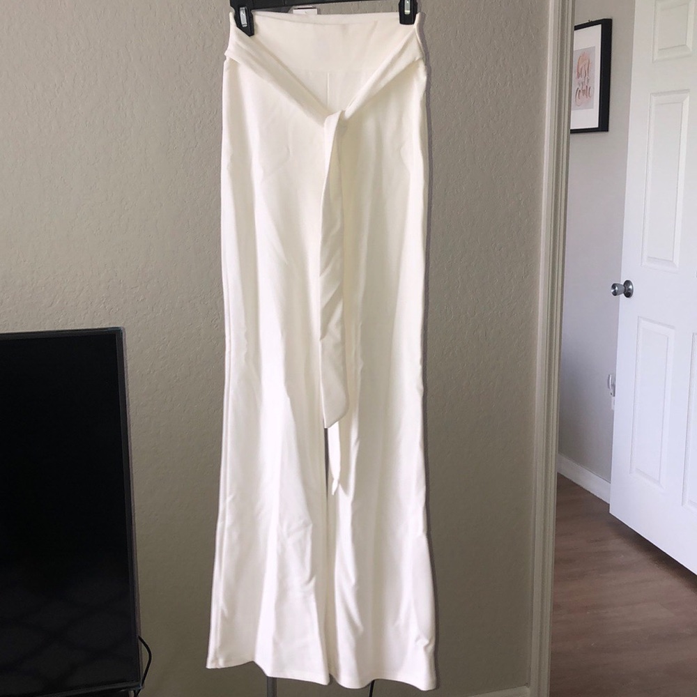 White Wide Leg Pants